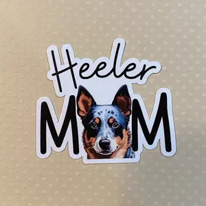 Heeler Dog Breed Mom Sticker