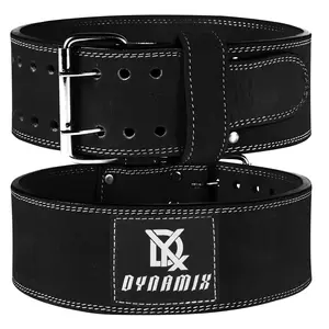 Weight Lifting Double Prong Belt – 10mm Thick, 4” Leather Gym Belt for Powerlifting, Deadlifts & Bodybuilding