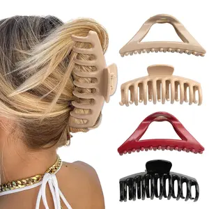 4Pcs Large Silicone Hair Claw Clips - Unbreakable & Flexible Bendable Non-Slip Cloud Clips, Suitable for all hair types, All-Day Comfort Hair Accessories for Women Girls