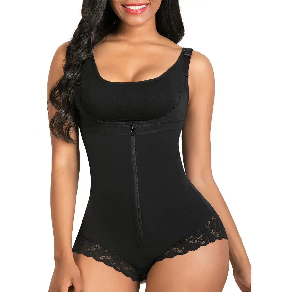 Women's Colombian Lace Waist Trainer - Essential Girdle with Adjustable Compression for Daily Tummy Control and a Flat Silhouette, Shapewear, Slim Waist, Comfortable, Body Slimming, Boosting Confidence, Day, Basic, Smooth, Shaper, Lace Fabric, Elevate You