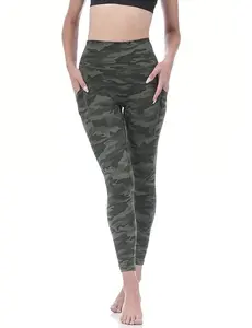 Allsense Women's High-Waisted Leggings with Tummy Control & Secure Zipper Pockets for Yoga Running Gym Machine Washable