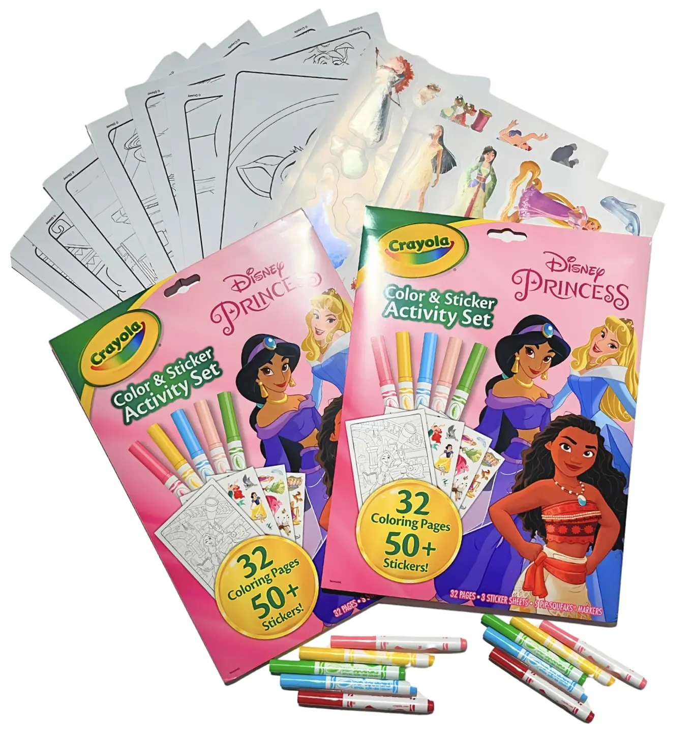 Crayola Disney Princess Coloring Set, Disney Stickers, Activity Books, Coloring Pages for Kids, Perfect Gift for Children pree school easy coloring