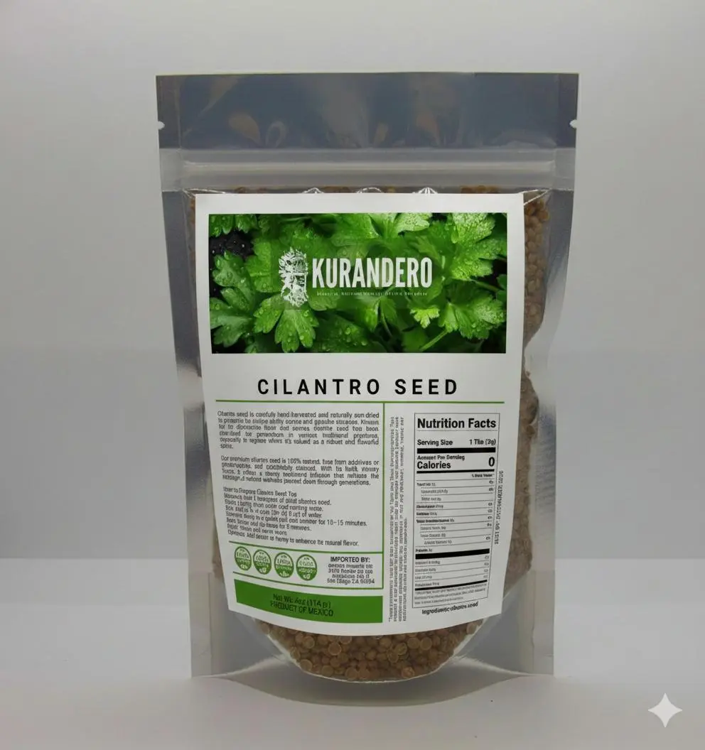 Kurandero Coriander Seed 4 oz - Fragrant Whole Spice with Warm Citrusy Notes for Spices Blends Soups Stews Pickling and Marinades