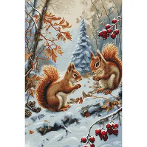 Joy of The Squirrels BU5064L Counted Cross-Stitch Kit