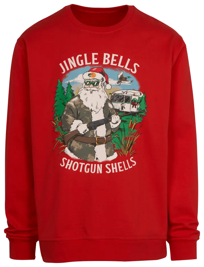 Vintage Bass Pro Shops Jingle Bells Shotgun Shells Crewneck Sweatshirt, Gift For Him, Christmas Sweater