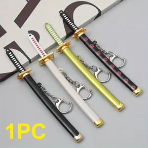 17cm Mini Katana Keychain Metal Ninja Knife Real Japanese Katana Safe Unsharpened Original Samurai Sabre Keychain Anime Gift Keychain For Bags