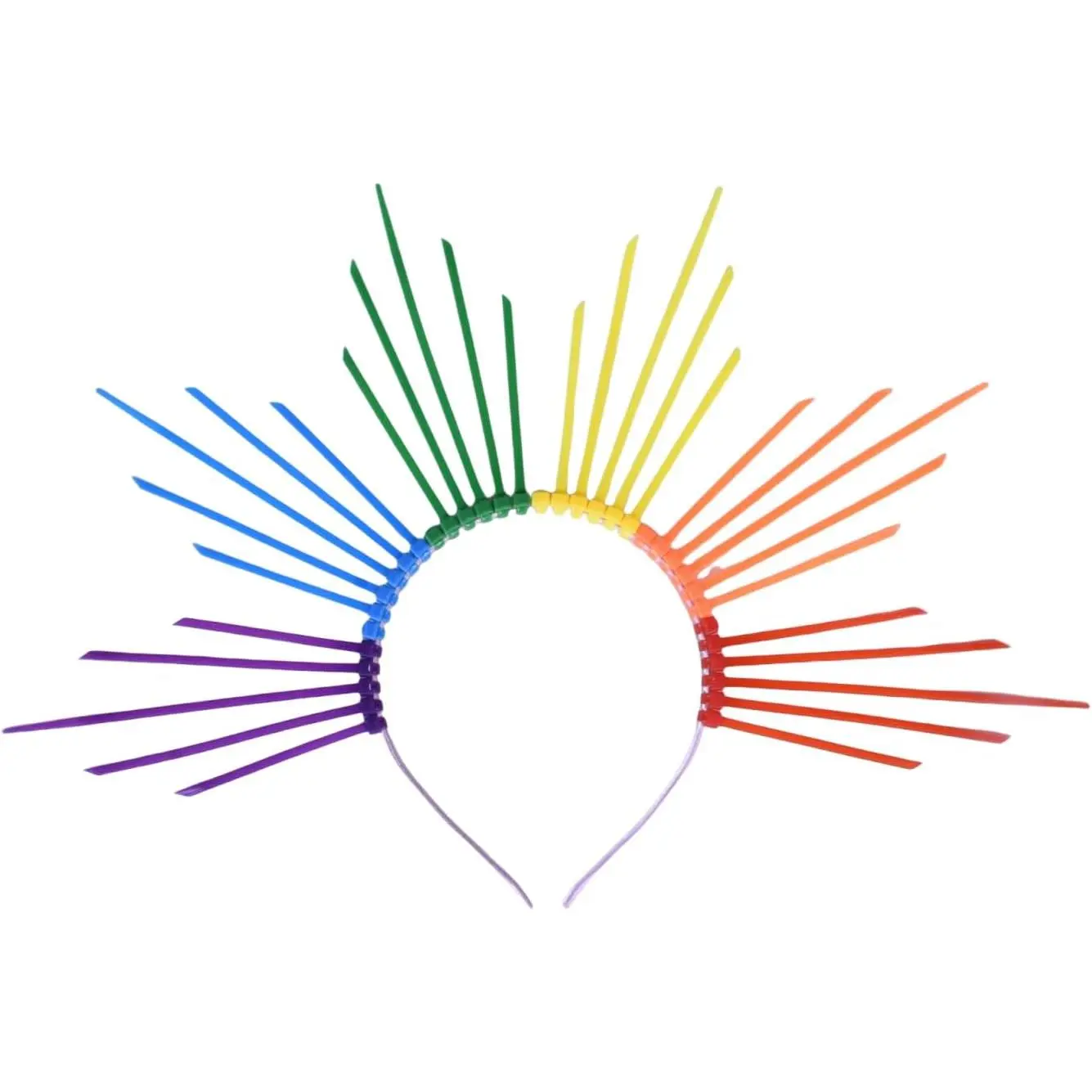 Rainbow Headband Halo Crown Pride Day Hair Accessory for Women Men LGBTQ Pride Gay Rainbow Day Halloween Cosplay Party Decor