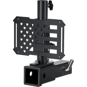 Hitch Flag Pole Holder for Standard 2 Inch Receivers, Fits Truck RV SUV Pickup Camper Trailer Hitch Mount Flagpole Holder with Hitch Receiver