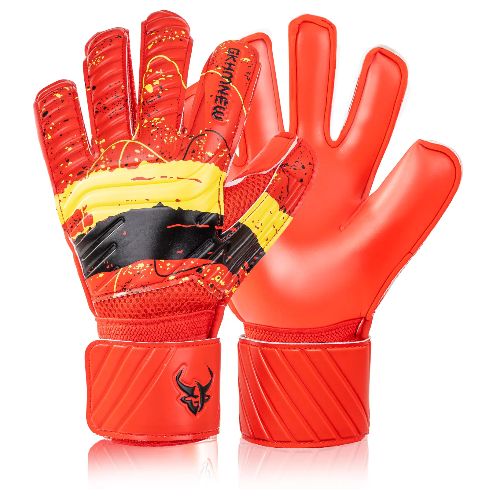 Soccer Goalie Goalkeeper Gloves,Strong Grip for The Toughest Saves, with Finger Protect & 4+3MM Latex for Kids Adult Children