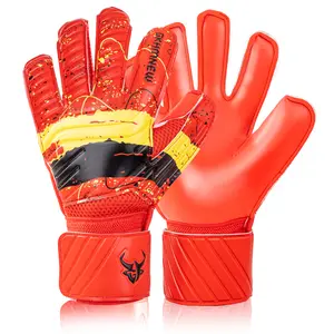 Soccer Goalie Goalkeeper Gloves,Strong Grip for The Toughest Saves, with Finger Protect & 4+3MM Latex for Kids Adult Children