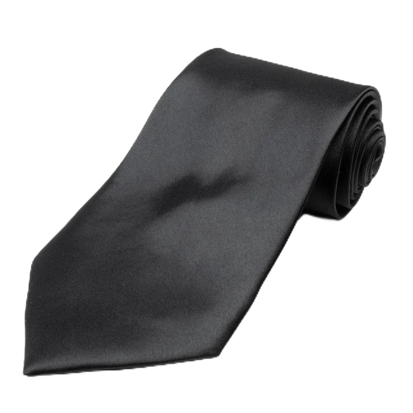 Men's Premium Solid Color Clothes Tie - 3.15" Formal Neckwear, 57.08inch, Silk-Like Polyester with Decorative Tipping
