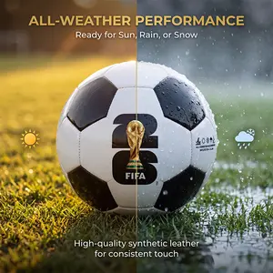 2026 FIFA World Cup Official Licensed Size 5 Soccer Ball, Match-Weight PU Football, Durable All-Weather, Low Bounce, Superior Air Retention, for Youth & Adults, Commemorative Collectible Souvenir