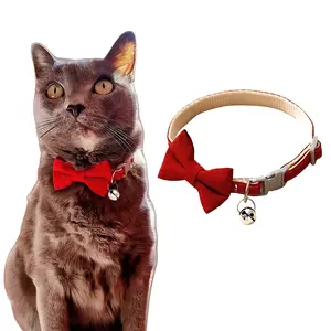 Bow Tie Pet Collar, Adjustable Decorative Neckwear for Small Dogs and Cats, Wedding Party Accessory, Festive Atmosphere Pet Gear