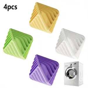 4 Reusable Anti-Shrink Laundry Balls, Ideal for Dryer, Bathroom, Home, Travel, Apartment, Hotel, Durable and Effective