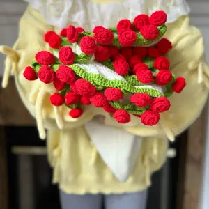 Hand-Crocheted Round Bouquet Blanket – 3D Floral Foldable Throw & Home Decor Mother’s Day Gift