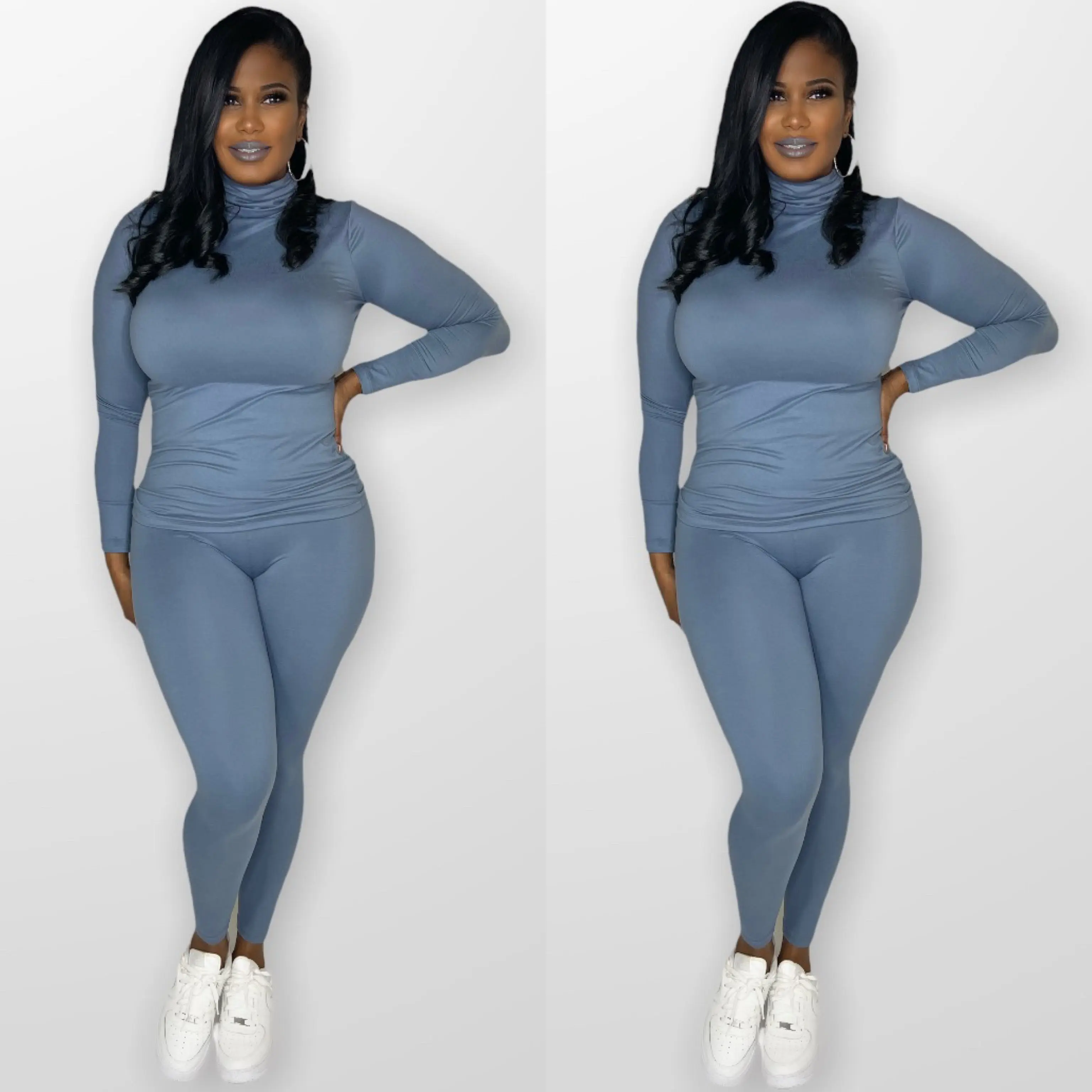 Lea Turtleneck Set (Cement)