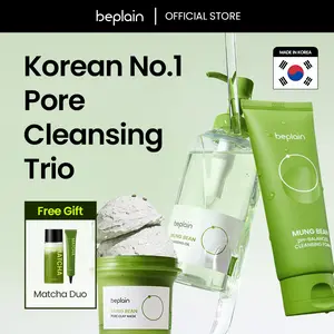 Mung Bean Original Trio 3PC Set: Cleansing Oil, Cleansing Foam & Clay Mask