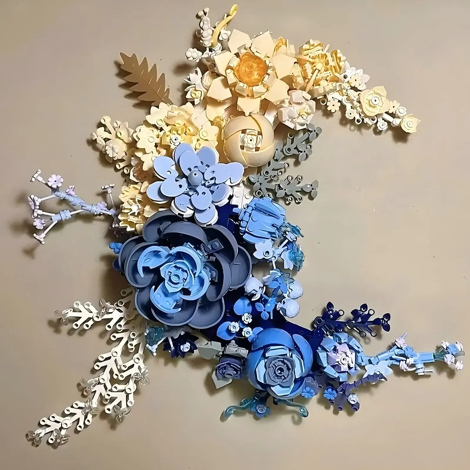 Blue Moon Flower Adult Building Block Set, Building Blocks Model