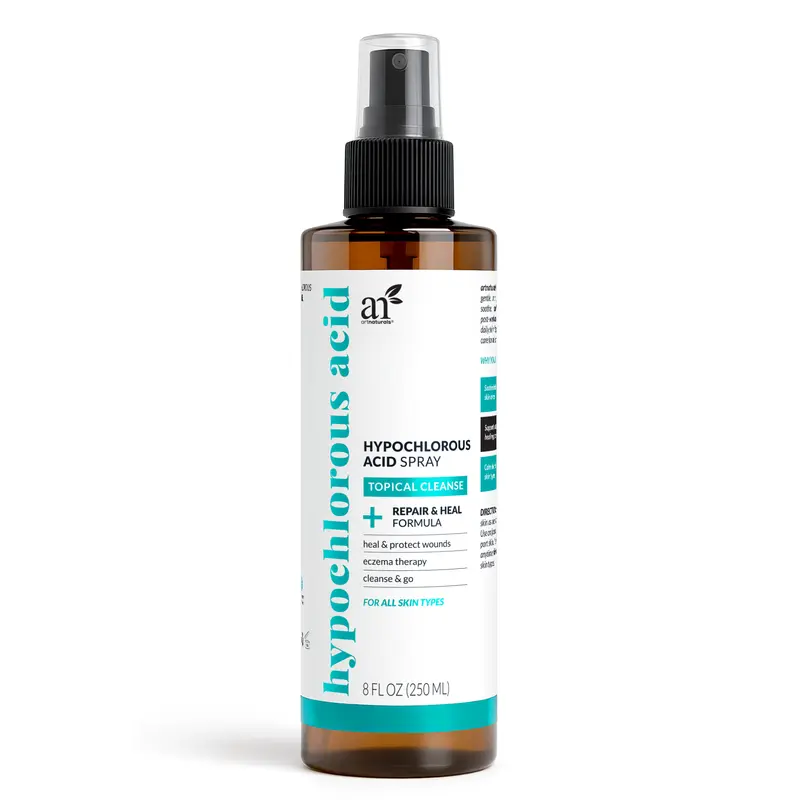 ArtNaturals Hypochlorous Acid Spray - 8 FL OZ Topical Cleanse Repair & Heal Formula for All Skin Types