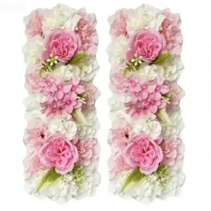 Wedding Arch Artificial Flowers Set, Floral Panel Decor, Lifelike Rose Silk Peony Hanging Ornament, Romantic Wall Decoration