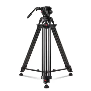 RAUBAY 70.8″ Fluid Head Video Tripod DV-1 Pro Heavy Duty Video Camera Tripod with Fluid Head, QR Plate for DSLR Camcorder