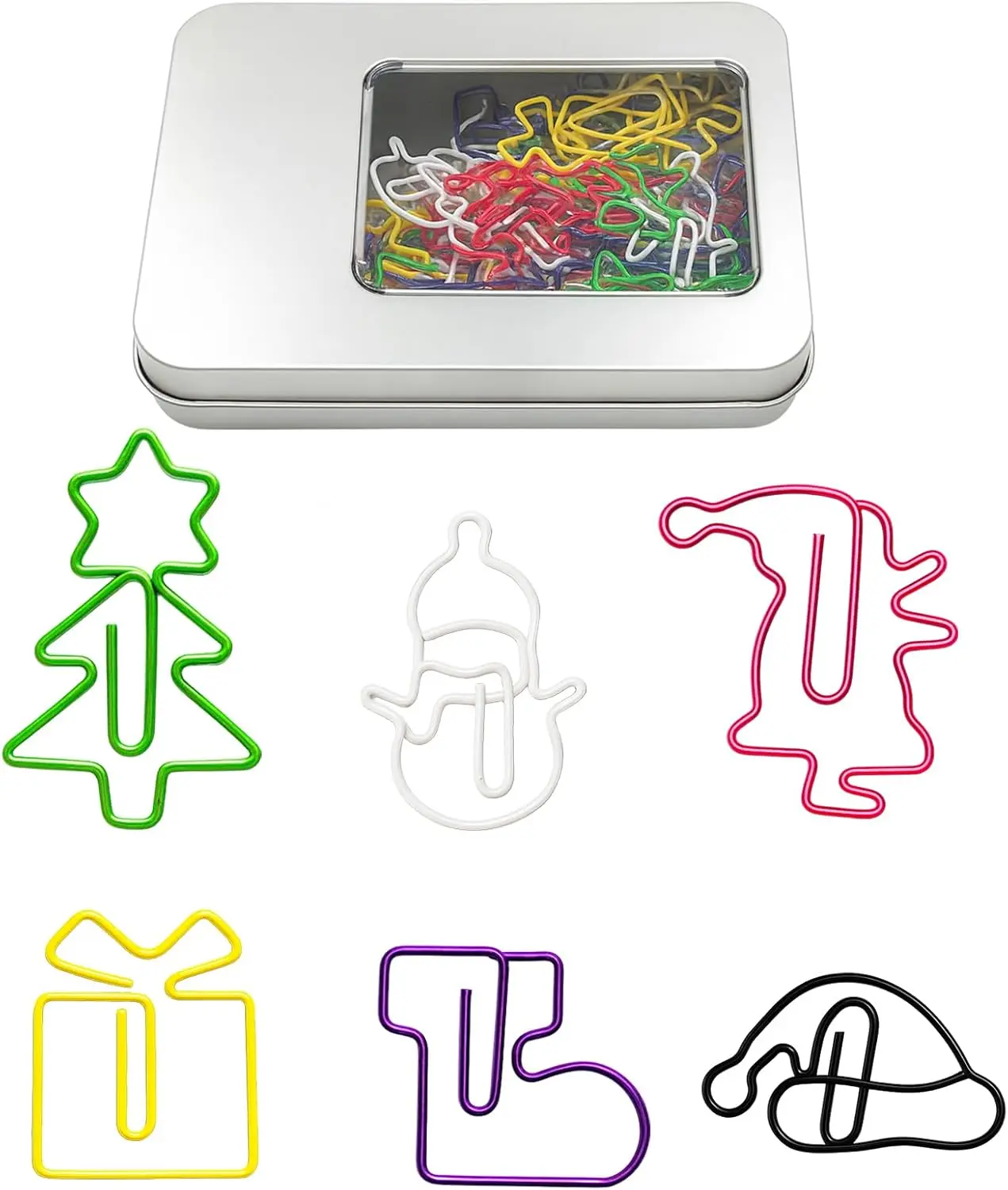 60 count Christmas Paper Clips, Cute Paperclips, Christmas Office Supplies, Office School Christmas Gifts