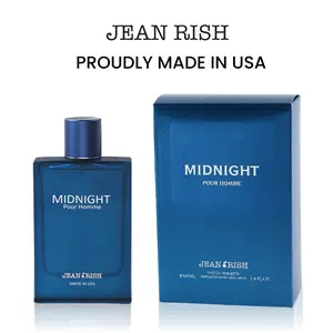 Midnight Pour Homme, Jean Rish, Men Perfume, Eau De Toilette (3.4 Fl Oz / 100ml) with Bergamot, Lavender & Patchouli - Long Lasting and Luxury Fragrance