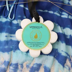 50% OFF Soap Sponge BEACH GRASS Wild Flower Bath BODY WASH Infused Buffer Spongelle