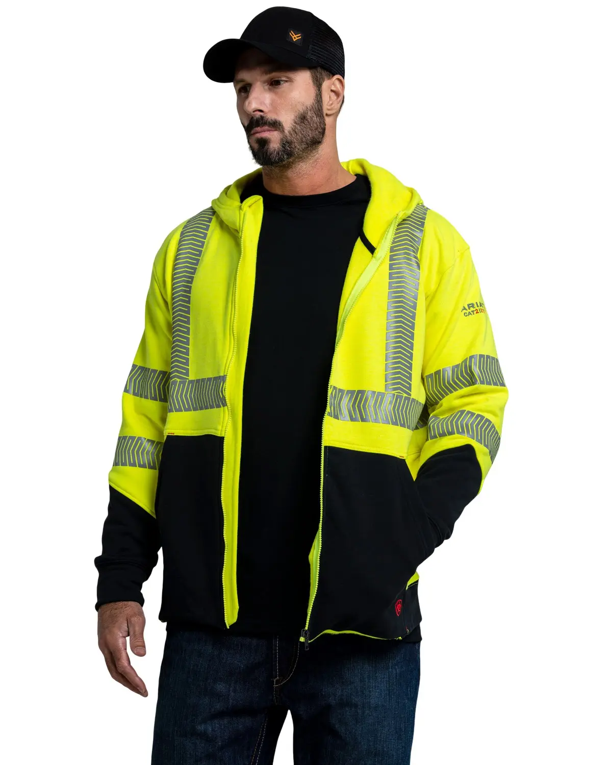 Ariat Men's Men'S Fr Hi-Vis Full Zip Work Hooded Jacket - 10027912