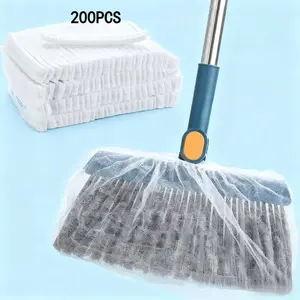 200 Disposable Broom Covers, Electrostatic Hair and Dust Adsorption, Non-Polyester, No Wash, Time-Saving Cleaning, for Cars, Electronics, Walls, Electrostatic Duster Cloths