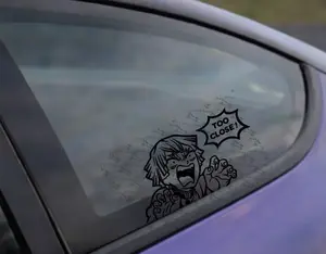 ANIME Too close Peeker Decal | 5x3 inchesCar Window Sticker | JDM Style Vinyl | anime Decal | cute Decal