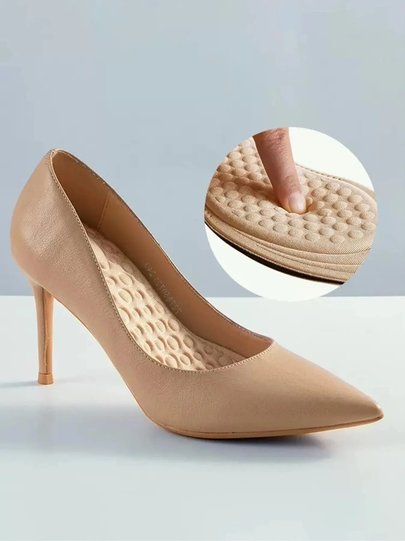 Women's Soft Shoes Insert, Breathable Sweat Absorption Anti-odor Thin Design Shoes Insert, Anti-skid Shoes Insert for High Heels, Long-lasting Standin