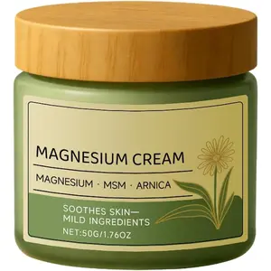 New Total Relief Total Soothe Magnesium Cream with MSM & Arnica Mild Ingredients Skin Soothing Body Care Fast Absorbing Non-Greasy Soothing Relief Magnesium Cream for Daily Total Comfort