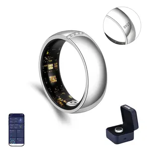 Venlan S925 Luxury Moissanite Smart Ring, Wellness & Sleep Tracking Ring with HRV, Heart Rate, Fitness Monitoring & Waterproof Design