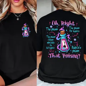 Two Sided Vintage Oh Right That Poison Llama Poison For Kuzco T-shirt, The Emperor's New Groove T-shirt