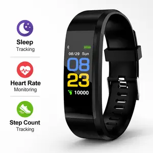 Smart Fitness Tracker for Men Women with Heart Rate Data, Sleep Tracking, Step Counter, IP67 Water-Resistant Design & USB Charging blood oxygen control music