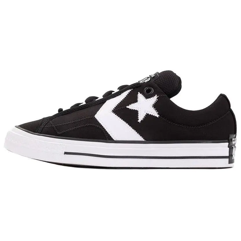 Converse Star Player 76 Low-Top Canvas Footwear - Men's & Women's Black Athletic Shoes, Casual Walking Trainers