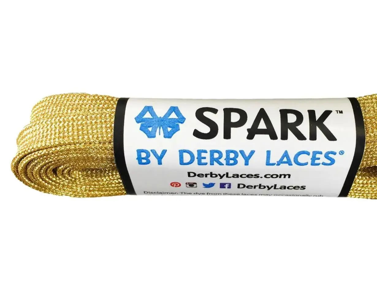 Gold 84 inch Metallic Roller Derby Skate Lace Shoelaces