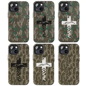 Mossy Oak Greenleaf Small Pattern God is Greater Camo Tough iPhone Case, Old School Camo Aesthetic For iPhone 8 X Xs Xr 11 12 13 14 15 Promax Plus