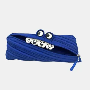 Funny Monster Zipper Pouch - Cute Multi-Purpose Storage Bag for Students & Adults Pencil Case Makeup Bag or Car Key Holder Unique Gift Idea