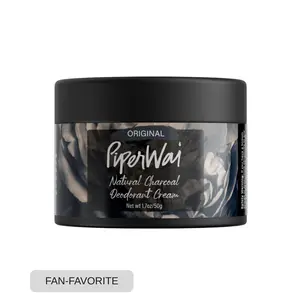Natural Deodorant Cream without Aluminum, Activated Charcoal