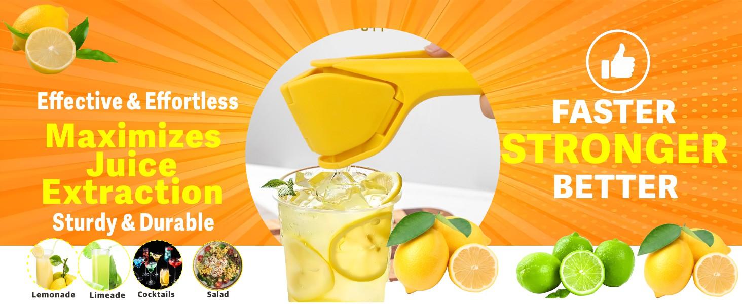 Lemon Squeezer, Effortless Manual Flat Lime Juicer Squeezer, Hand Citrus Press, Folds Design For Saving Space Storage, Easy to Make Juice From Lemon, Lime, Cirtus, Orange, Fruits