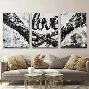 Wooden Framed Canvas Painting, 3 Counts/set Hand Pattern Wall Art, Room Wall Art, Modern Art Wall Decoration, Home Decoration Canvas Prints Poster, Solid Wooden Frame, Artistic, Universal Aesthetic tiktokshopspringglowup custom