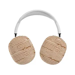 Casely AirPods Max Case | Snap-On Hard Shell Covers | Mocha Ripple | Brown Waves