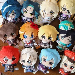 2026 new 10cm Impact Tartaglia Kaeya Diluc Venti Xiao Klee Plush Pendant Toy Mini Keychain Doll Backpack Accessorie For Gift