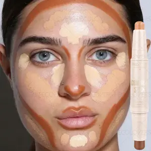 1pc Highlighting&Bronzer Stick Face Brightening Shaping Facial Contouring Makeup Concealer Pencil, Waterproof and Long Lasting, Ideal for Daily Use, Beauty Makeup