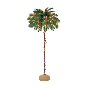 Puleo 6' Prelit Palm Tree 150 UL Multicolor Lights