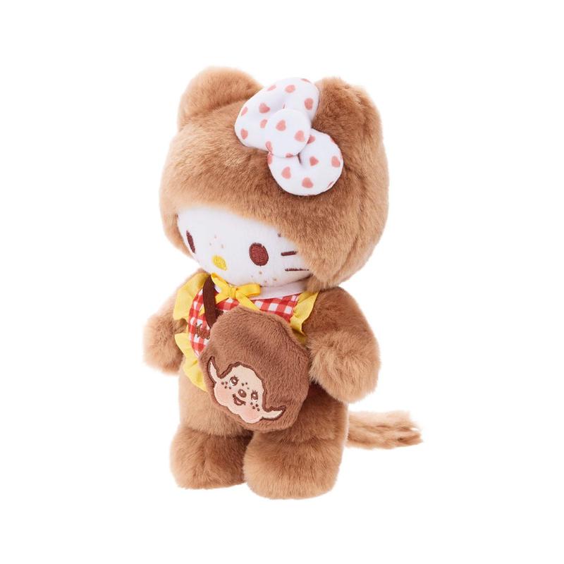 Monchhichi x Hello Kitty Hello Kitty Dressed as Monchhichi 7.87" Gingham Plush Toy