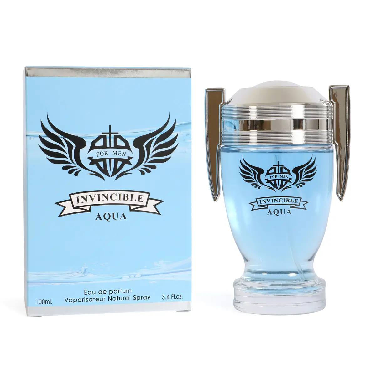 Invincible Aqua Spray Cologne for Men Eau de Parfum, 100ml 3.4floz -Men's Fragrance Invincible Aqua Spray Cologne for Men Eau de Parfum, 100ml 3.4floz -Men's Fragrance
