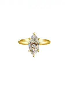Marquise Cut 1.53ct Center Engagement Ring | Lab-Grown Diamond | 18K Yellow Gold Ring
